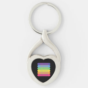 Pride in rainbow colours keychain
