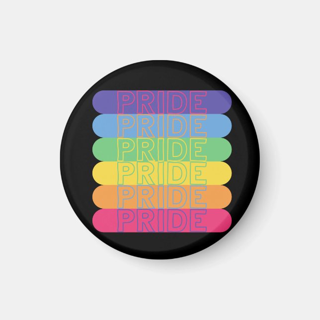 Pride in rainbow colours            magnet (Front)