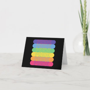 Pride in rainbow colours        thank you card