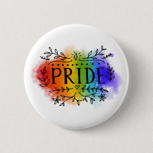 Pride in Watercolor 6 Cm Round Badge