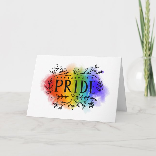 Pride in Watercolor Card (Front)