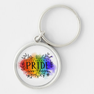 Pride in Watercolor Key Ring