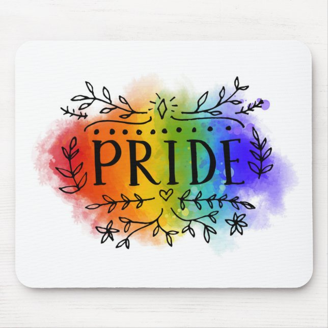 Pride in Watercolor Mouse Pad (Front)