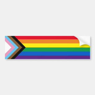 Pride Inclusive diverse rainbow Lgbtq gay flag car Bumper Sticker