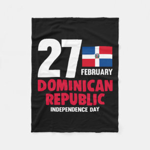 Pride Independence Day Dominican Republic Flag Fleece Blanket