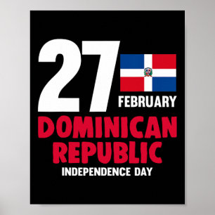 Pride Independence Day Dominican Republic Flag Poster