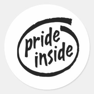 Pride Inside Classic Round Sticker