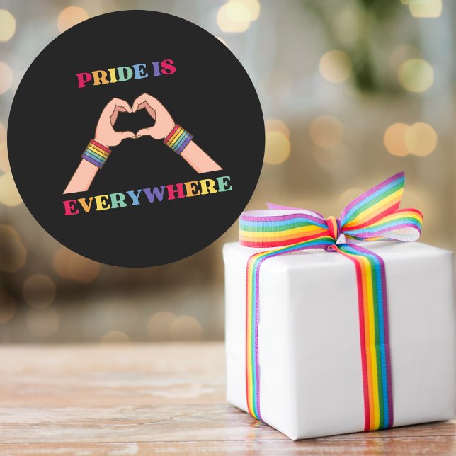 Pride is Everywhere  Classic Round Sticker (Creator Uploaded)