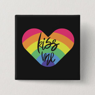 Pride- kiss me. love is fair.          button
