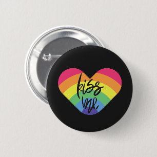 Pride- kiss me. love is fair. button