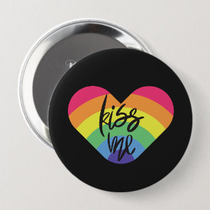 Pride- kiss me. love is fair. button