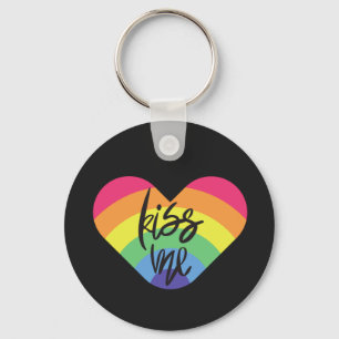Pride- kiss me. love is fair. key ring
