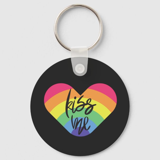 Pride- kiss me. love is fair.         key ring (Front)
