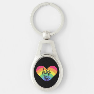 Pride- kiss me. love is fair.       keychain