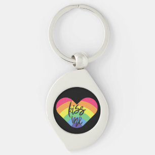 Pride- kiss me. love is fair.       keychain