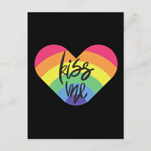 Pride- kiss me. love is fair.   photo print postcard (Front)