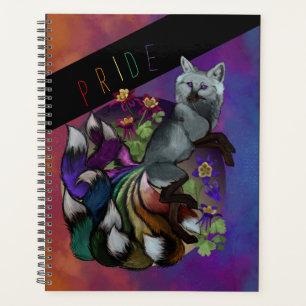Pride Kitsune and Columbine Flowers Planner