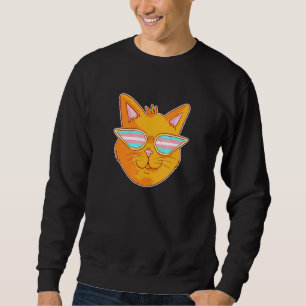 Pride Lesbian Gay Bisexual Transgender Rainbow Cat Sweatshirt