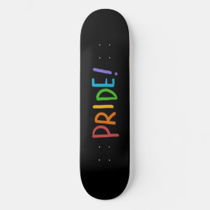 PRIDE LGBT Colours Typography Design Skateboard