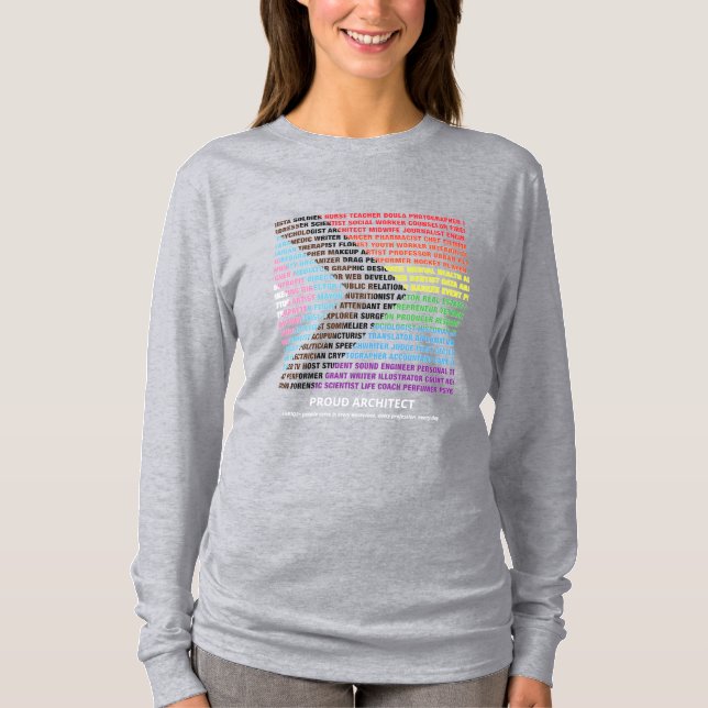 Pride LGBT Diversity Rainbow Word Cloud Custom T-Shirt (Front)
