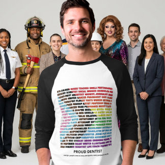 Pride LGBT Diversity Rainbow Word Cloud Raglan T-Shirt