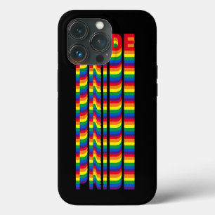 Pride lgbt lgbtq queer gay flag pattern black iPhone 13 pro case