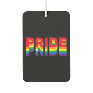 Pride lgbt lgbtq queer gay rainbow black car air freshener