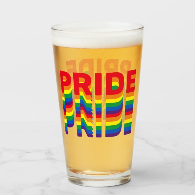 Pride lgbt lgbtq queer gay rainbow colours pattern glass (Front Filled)