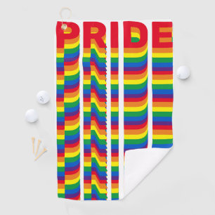 Pride lgbt lgbtq queer gay rainbow colours pattern golf towel