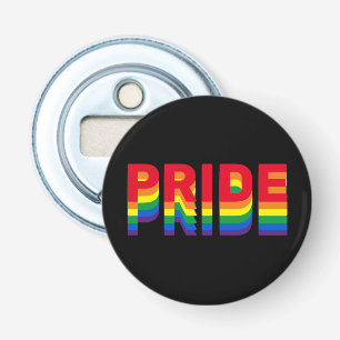 Pride lgbt lgbtq queer gay rainbow retro black bottle opener