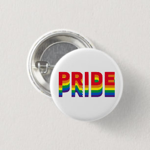 Pride lgbt lgbtq queer gay rainbow retro colours 3 cm round badge