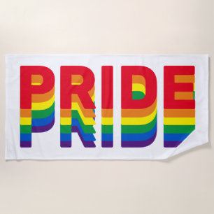 Pride lgbt lgbtq queer gay rainbow retro colours beach towel