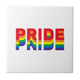Pride lgbt lgbtq queer gay rainbow retro colours ceramic tile