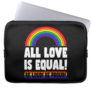 Pride LGBT Love wins, we are queer and proud Copy Laptop Sleeve