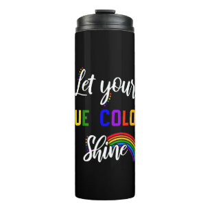 Pride LGBT Love wins, we are queer and proud Copy Thermal Tumbler
