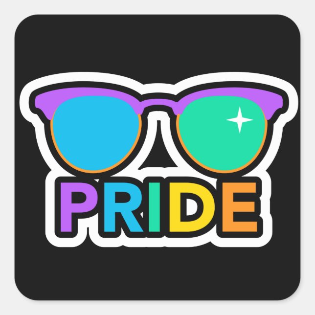 Pride. LGBT+Pride. Rainbow.   Square Sticker (Front)