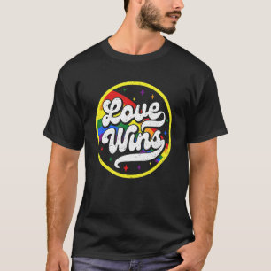 Pride Lgbt Q Month Cute Love Win Heart Rainbow Fla T-Shirt