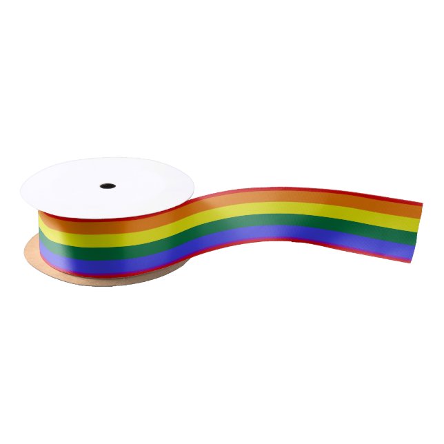 Pride LGBT Rainbow Ribbon Satin Ribbon (Spool)