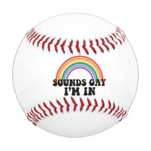 Pride LGBT Sounds Gay I'm In Gay Rainbow Baseball