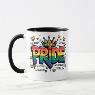 Pride LGBTQ Acceptance LGBT 4th of July Flag USA Mug