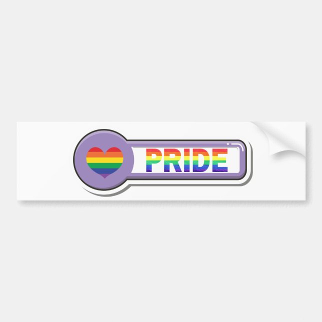 Pride LGBTQ+ Bumper Sticker (Front)