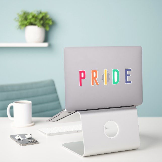 Pride | LGBTQ Gay Modern Rainbow (Laptop On Desk)