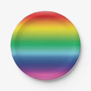 Pride lgbtq lgbt rainbow colours party paper plate