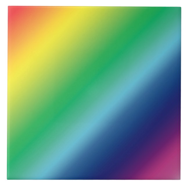 Pride lgbtq lgbt rainbow colours pattern ceramic tile (Front)