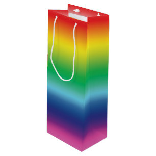 Pride lgbtq lgbt rainbow colours pattern gift wine gift bag