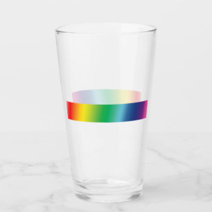 Pride lgbtq lgbt rainbow colours pattern glass cup