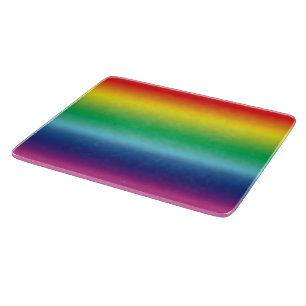 Pride lgbtq lgbt rainbow colours pattern glass cutting board