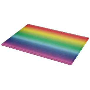 Pride lgbtq lgbt rainbow colours pattern glass cutting board
