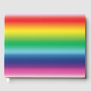 Pride lgbtq lgbt rainbow colours pattern guest book