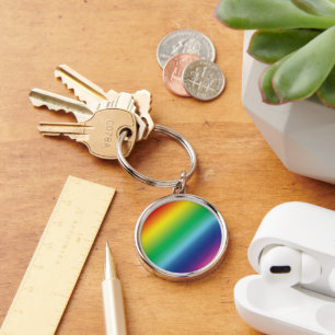 Pride lgbtq lgbt rainbow colours pattern key ring